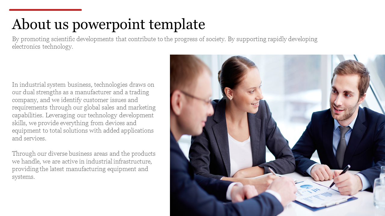 Simple About Us PowerPoint Template For Business